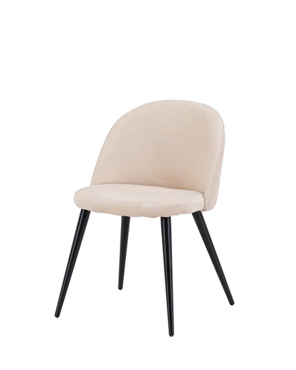 Velvet Stitches tuoli 2 kpl - musta / beige sametti
