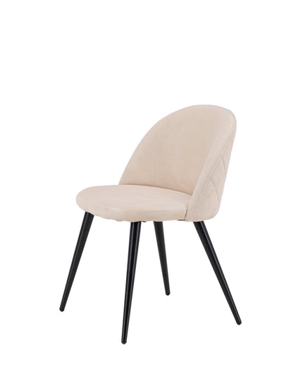 Velvet Stitches tuoli 2 kpl - musta / beige sametti