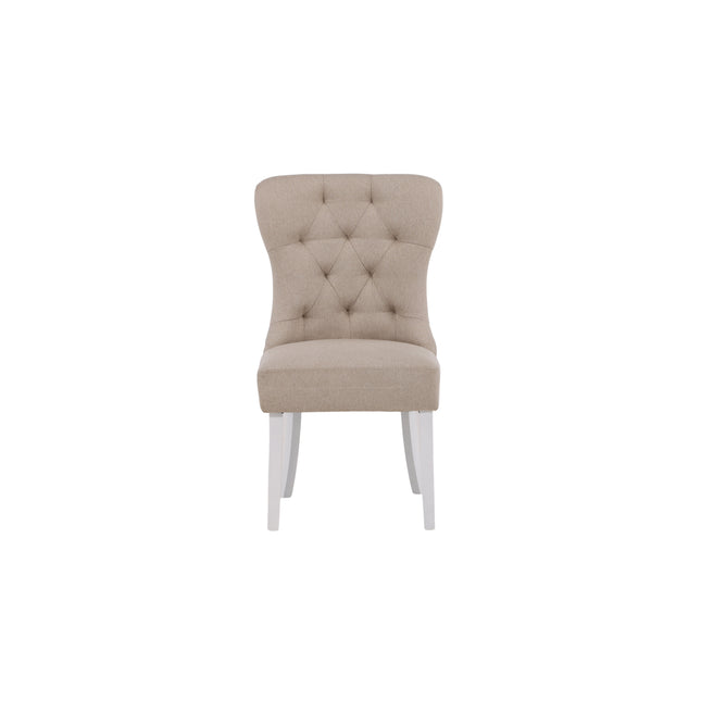 Vista ruokatuoli 2 kpl - valkoinen / beige pellava