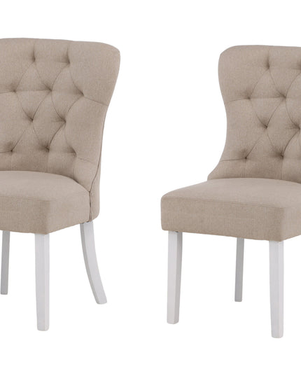 Vista ruokatuoli 2 kpl - valkoinen / beige pellava
