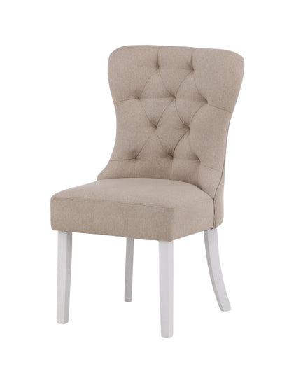 Vista ruokatuoli 2 kpl - valkoinen / beige pellava