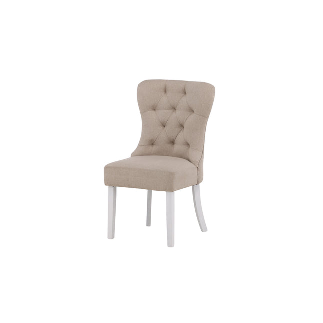 Vista ruokatuoli 2 kpl - valkoinen / beige pellava