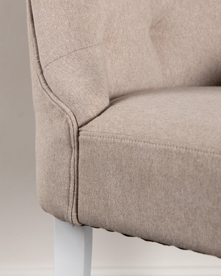 Vista ruokatuoli 2 kpl - valkoinen / beige pellava