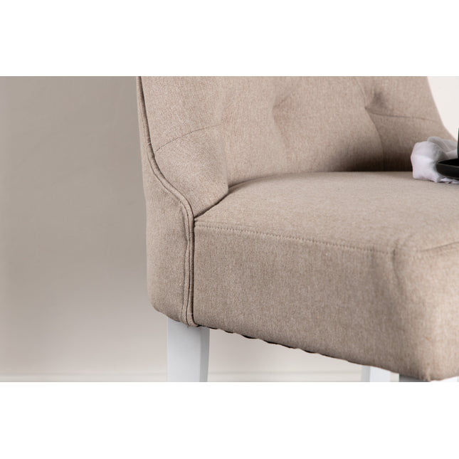 Vista ruokatuoli 2 kpl - valkoinen / beige pellava