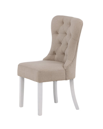 Vista ruokatuoli 2 kpl - valkoinen / beige pellava