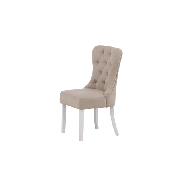 Vista ruokatuoli 2 kpl - valkoinen / beige pellava