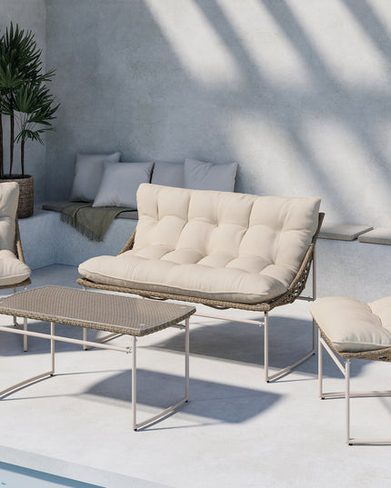 Tina sohvaryhmä ulkokäyttöön - beige / beige