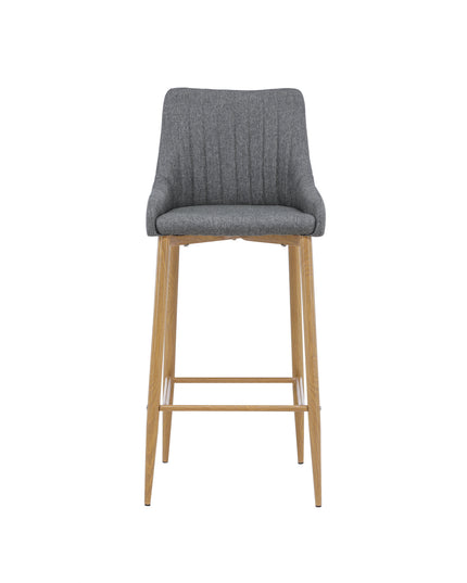 Plaza - Barstol 2-pack - Ek/Mörkgrå