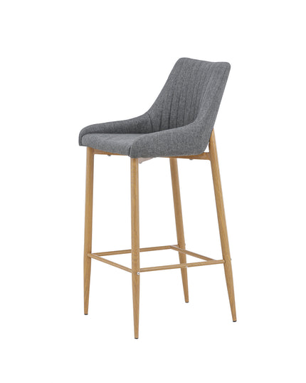 Plaza - Barstol 2-pack - Ek/Mörkgrå