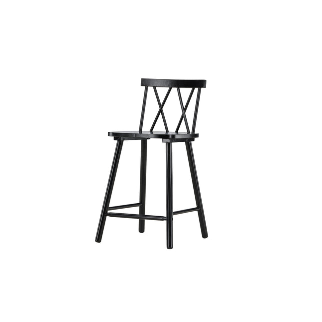 Mollöström Bar Chair 2-pack - Black / Black Wood