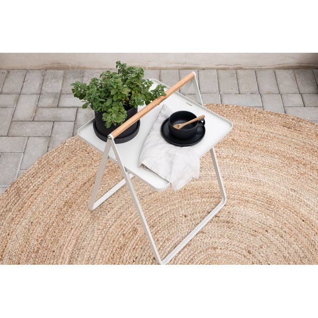 Clarin sivupöytä teräs - beige / suorakaide 40*45*50
