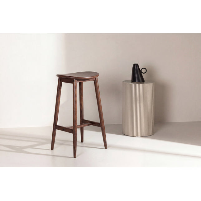 Orust Bar Chair - Rubberwood / Mocca