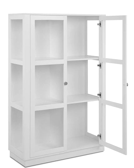 ARLA – valkoinen vitriinikaappi 100×40×150 cm - KalusteDuo_Huonekaluliike_Vitriini