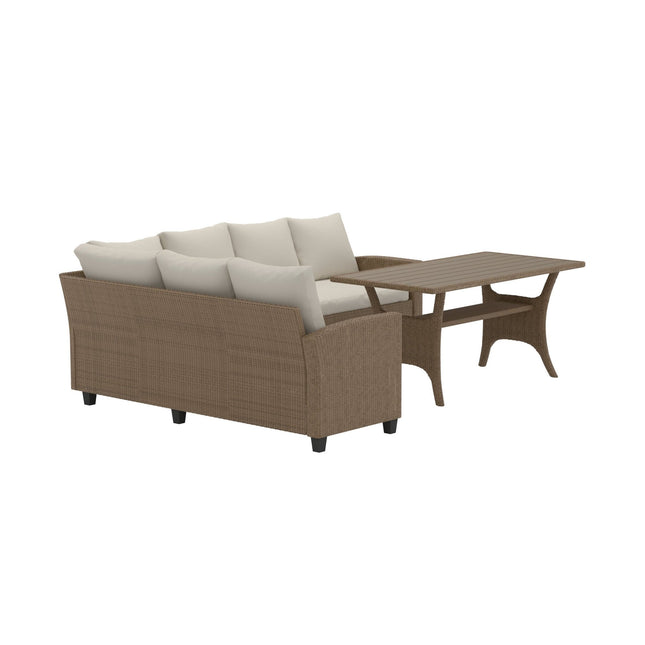 Brentwood kulmasohvaryhmä - beige / beige - KalusteDuo_Huonekaluliike_Oleskeluryhmä ulkokäyttöön
