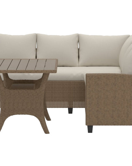 Brentwood kulmasohvaryhmä - beige / beige - KalusteDuo_Huonekaluliike_Oleskeluryhmä ulkokäyttöön