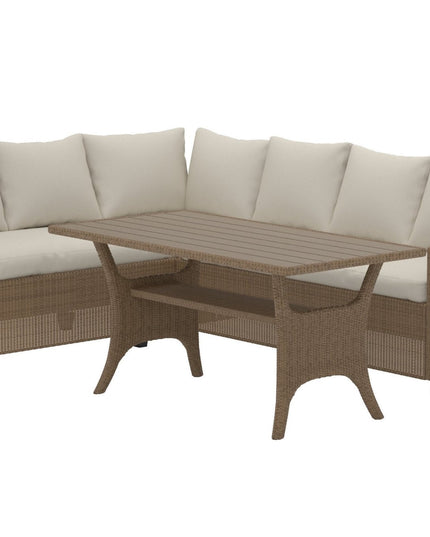 Brentwood kulmasohvaryhmä - beige / beige - KalusteDuo_Huonekaluliike_Oleskeluryhmä ulkokäyttöön