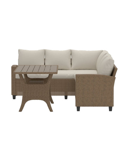 Brentwood kulmasohvaryhmä - beige / beige - KalusteDuo_Huonekaluliike_Oleskeluryhmä ulkokäyttöön
