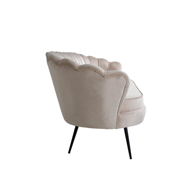 Calais sohva 3-istuttava - beige sametti - mustat jalat - KalusteDuo_Huonekaluliike_Sohva