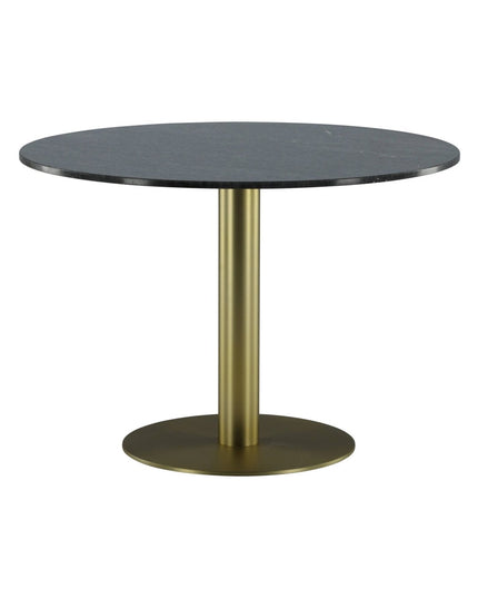 Estelle ruokapöytä pyöreä 106cm harmaa marmori / messinki - #KalusteDuo_#Huonekaluliike_Ruokapöytä
