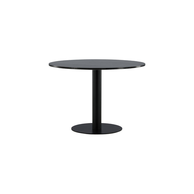 Estelle ruokapöytä pyöreä 106cm harmaa marmori / mustat jalat - #KalusteDuo_#Huonekaluliike_Ruokapöytä