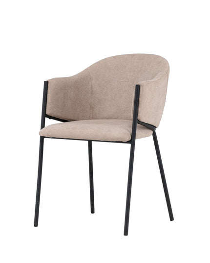 Evelina ruokatuoli 2 kpl - musta / beige - KalusteDuo_Huonekaluliike_Tuoli