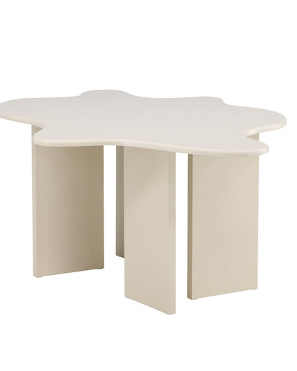 Flower ruokapöytä 190x123x76 cm - MDF beige maalaus FSC 100% - KalusteDuo_Huonekaluliike_Ruokapöytä