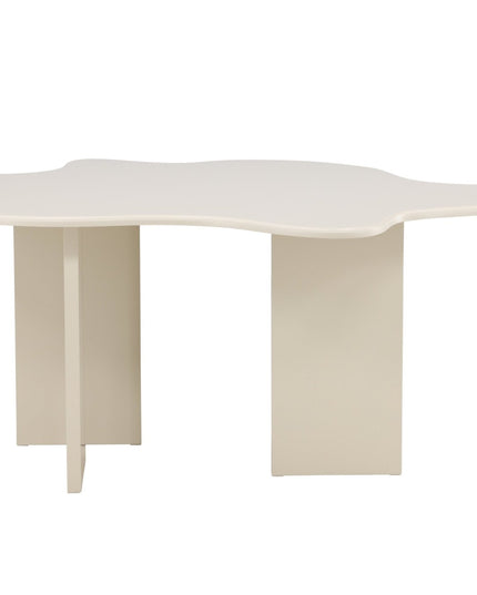 Flower ruokapöytä 190x123x76 cm - MDF beige maalaus FSC 100% - KalusteDuo_Huonekaluliike_Ruokapöytä
