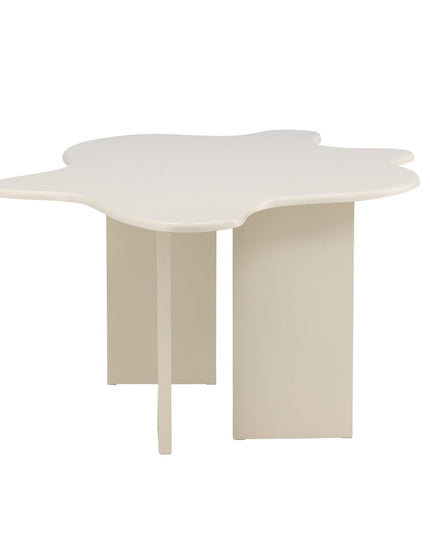 Flower ruokapöytä 190x123x76 cm - MDF beige maalaus FSC 100% - KalusteDuo_Huonekaluliike_Ruokapöytä