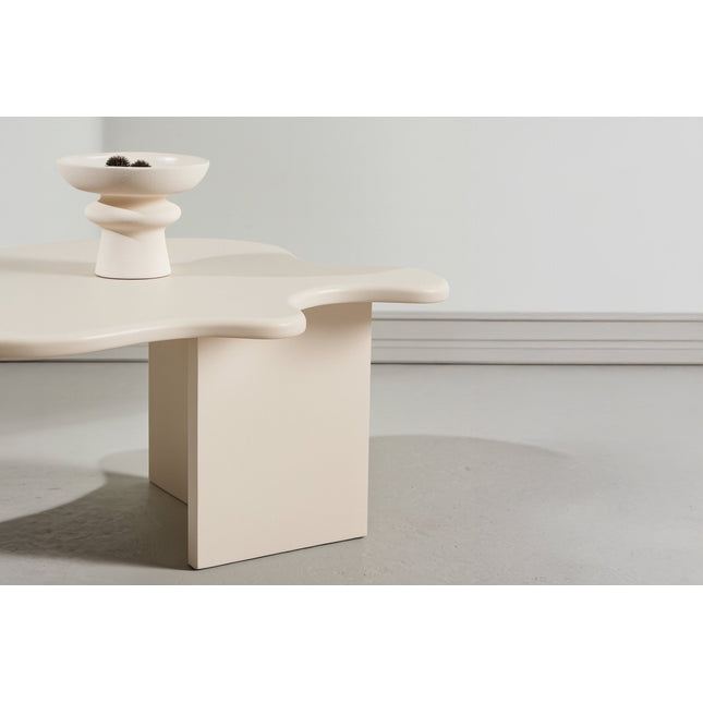 Flower sohvapöytä 115x76x40 cm - MDF beige maalaus FSC 100% - KalusteDuo_Huonekaluliike_Pöytä