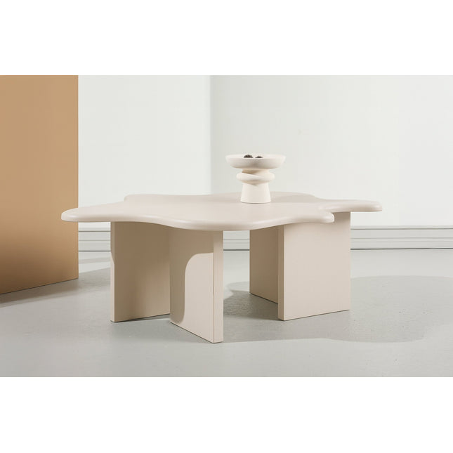 Flower sohvapöytä 115x76x40 cm - MDF beige maalaus FSC 100% - KalusteDuo_Huonekaluliike_Pöytä
