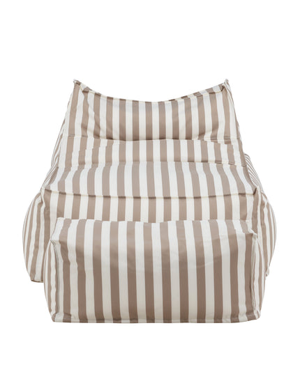 Redang Relaxbag with Ottoman - White/ Beige Striped
