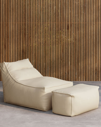 Redang Relaxbag with Ottoman - Beige
