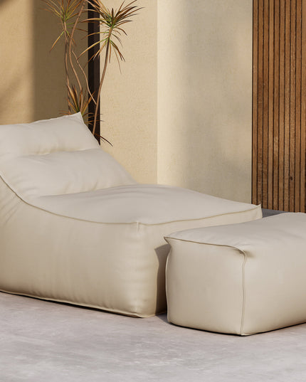 Redang Relaxbag with Ottoman - Beige