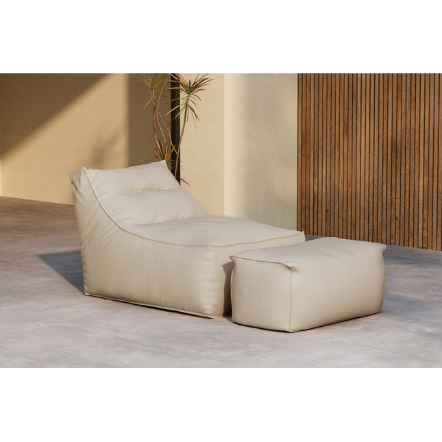 Redang Relaxbag with Ottoman - Beige