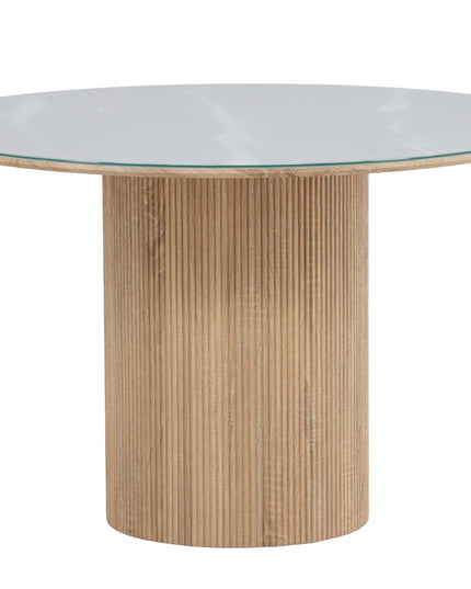 Härön ruokapöytä ø120x75 cm - kansi karkaistu lasi FSC 100% - #KalusteDuo_#Huonekaluliike_Ruokapöytä