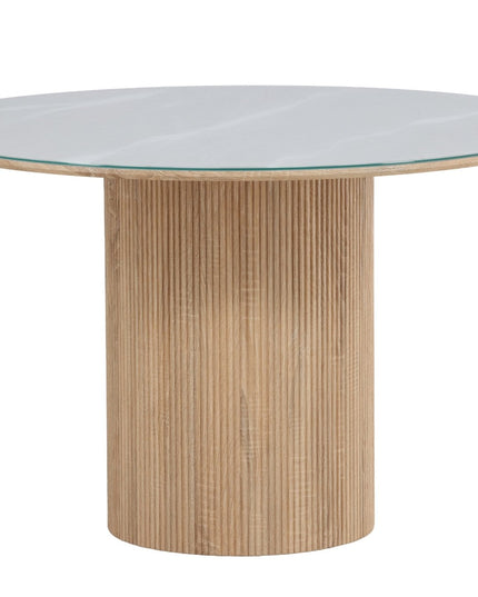 Härön ruokapöytä ø120x75 cm - kansi karkaistu lasi FSC 100% - #KalusteDuo_#Huonekaluliike_Ruokapöytä