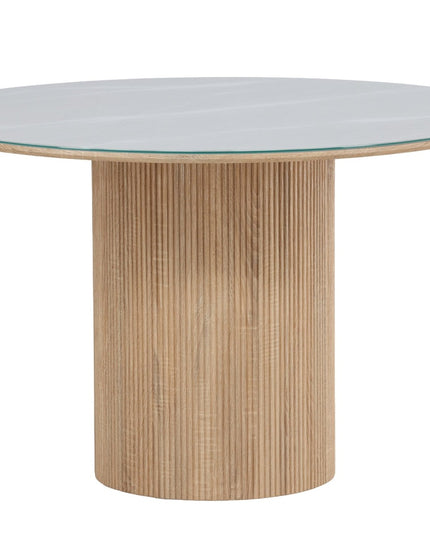 Härön ruokapöytä ø120x75 cm - kansi karkaistu lasi FSC 100% - #KalusteDuo_#Huonekaluliike_Ruokapöytä