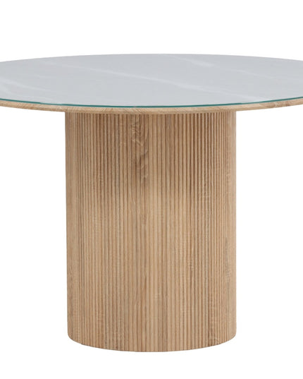 Härön ruokapöytä ø120x75 cm - kansi karkaistu lasi FSC 100% - #KalusteDuo_#Huonekaluliike_Ruokapöytä