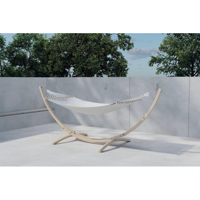 Hedvig riippumatto - valkolakattu / beige - KalusteDuo_Huonekaluliike_Aurinkotuoli