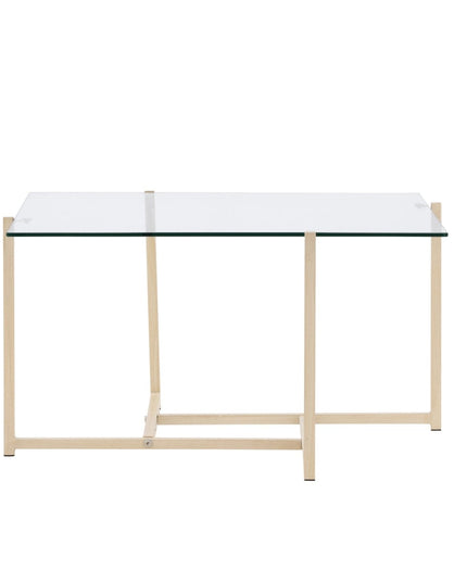 Hybrid sohvapöytä 80x80 cm - lasi/luonnonvärinen - KalusteDuo_Huonekaluliike_Pöytä