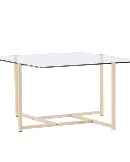 Hybrid sohvapöytä 80x80 cm - lasi/luonnonvärinen - KalusteDuo_Huonekaluliike_Pöytä