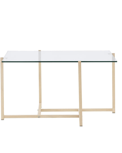 Hybrid sohvapöytä 80x80 cm - lasi/luonnonvärinen - KalusteDuo_Huonekaluliike_Pöytä