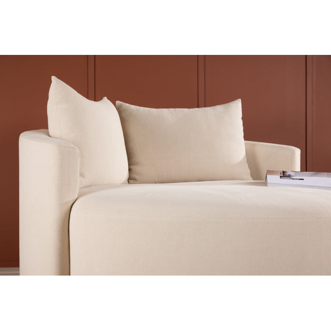 Kelso sohva ⌀150 - beige pellava - KalusteDuo_Huonekaluliike_Sohva
