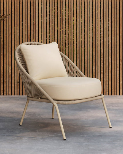Lindos lepotuoli Beige/Beige - KalusteDuo_Huonekaluliike_Nojatuoli ulkokäyttöön