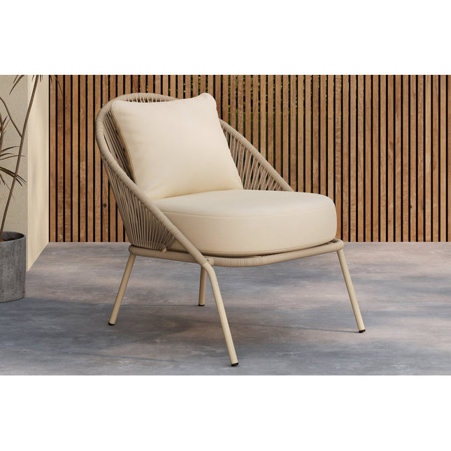 Lindos lepotuoli Beige/Beige - KalusteDuo_Huonekaluliike_Nojatuoli ulkokäyttöön