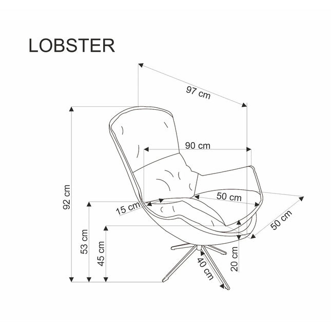 Lobster lepotuoli - KalusteDuo_Huonekaluliike_lepotuoli