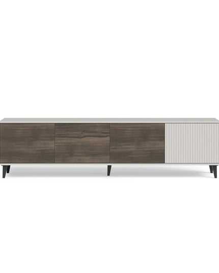 Lumo TV‑taso 200 cm – pähkinä/cashmere - #KalusteDuo_#Huonekaluliike_TV-taso