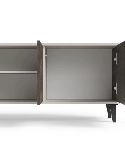 Lumo TV‑taso 200 cm – pähkinä/cashmere - #KalusteDuo_#Huonekaluliike_TV-taso
