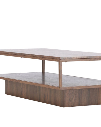 Maglehem sohvapöytä - 130*60*38cm - Teräs pähkinä / MDF pähkinä 3D-paperi - KalusteDuo_Huonekaluliike_Pöytä