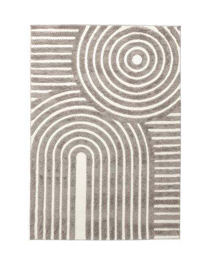 Nikita polyesteri-puuvilla kanvaasi - 290*200 - Suorakaide-Harmaa/Valkoinen - KalusteDuo_Huonekaluliike_Matto
